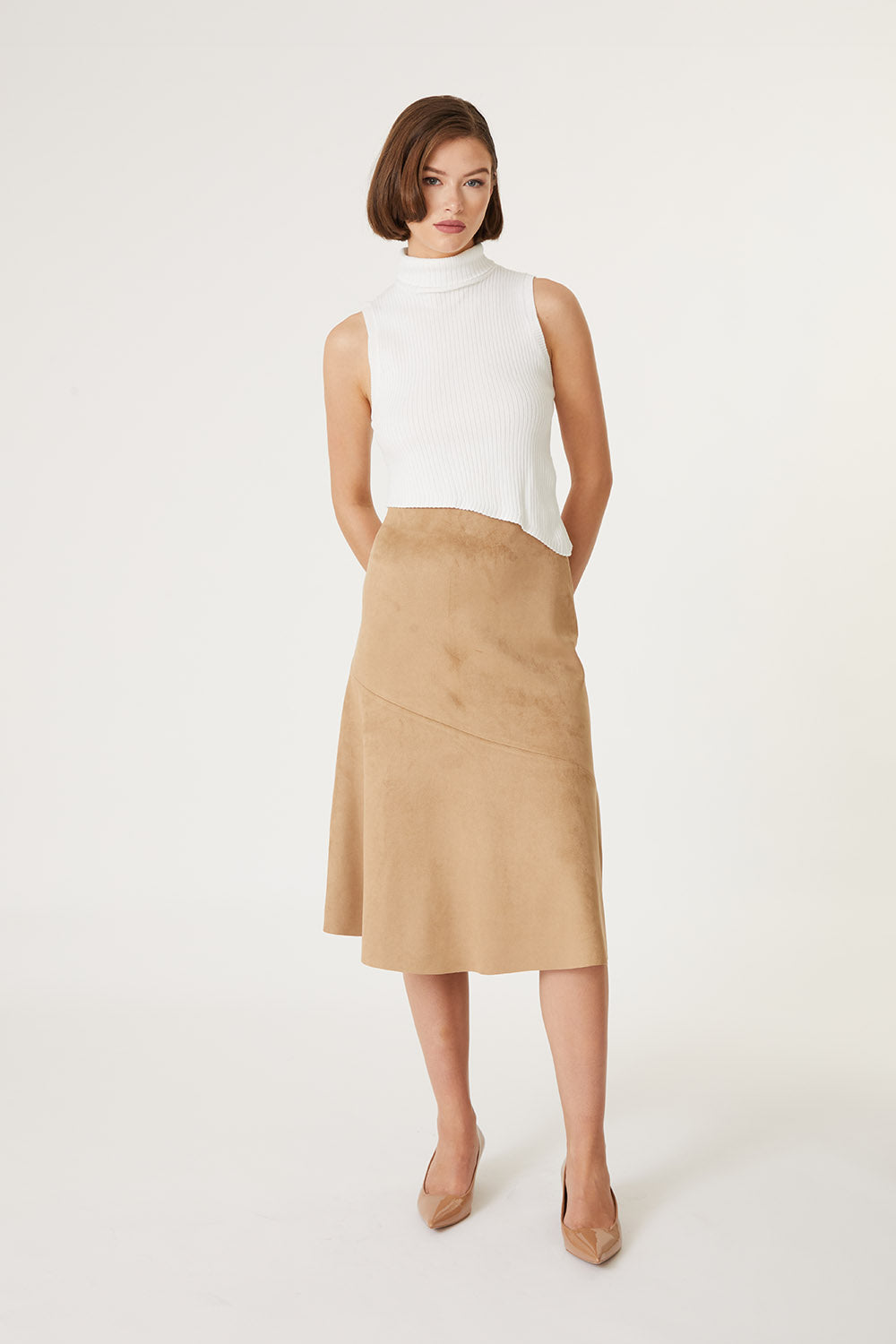 Level 99 Vegan Faux Suede Skirt