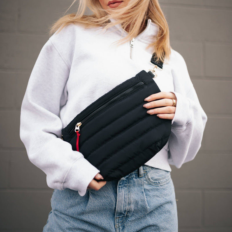 Pretty Simple Jolie Puffer Belt Bag - Black