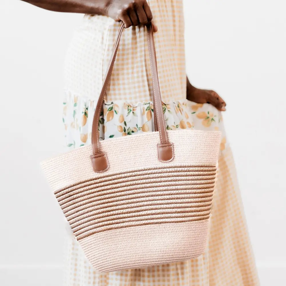 Pretty Simple Tahiti Tote Straw Beach Bag