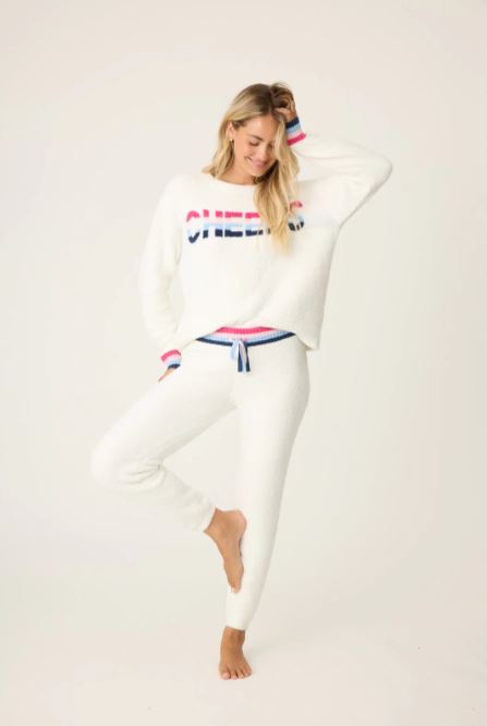 P.J. Salvage Marshmallow Party Knit Banded Pant