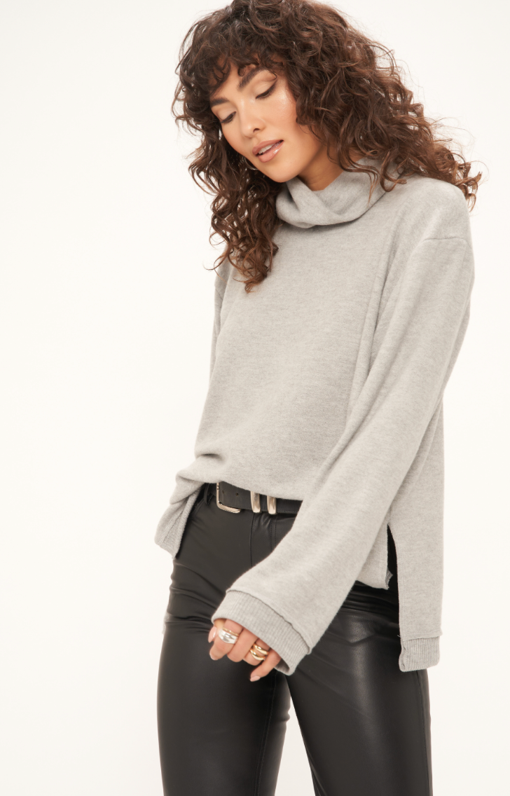 Project Social T Beyond Heathered Cozy Tunic