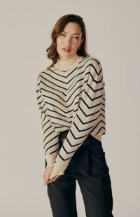 Deluc Weigela Striped Turtleneck Sweater