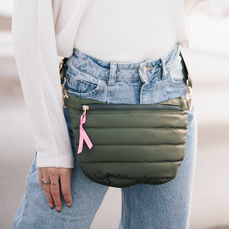 Pretty Simple Jolie Puffer Belt Bag - Olive