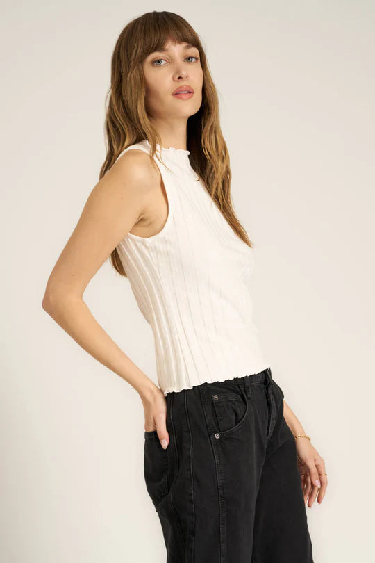 Project Social T Chasing You Funnel Neck Rib Tank