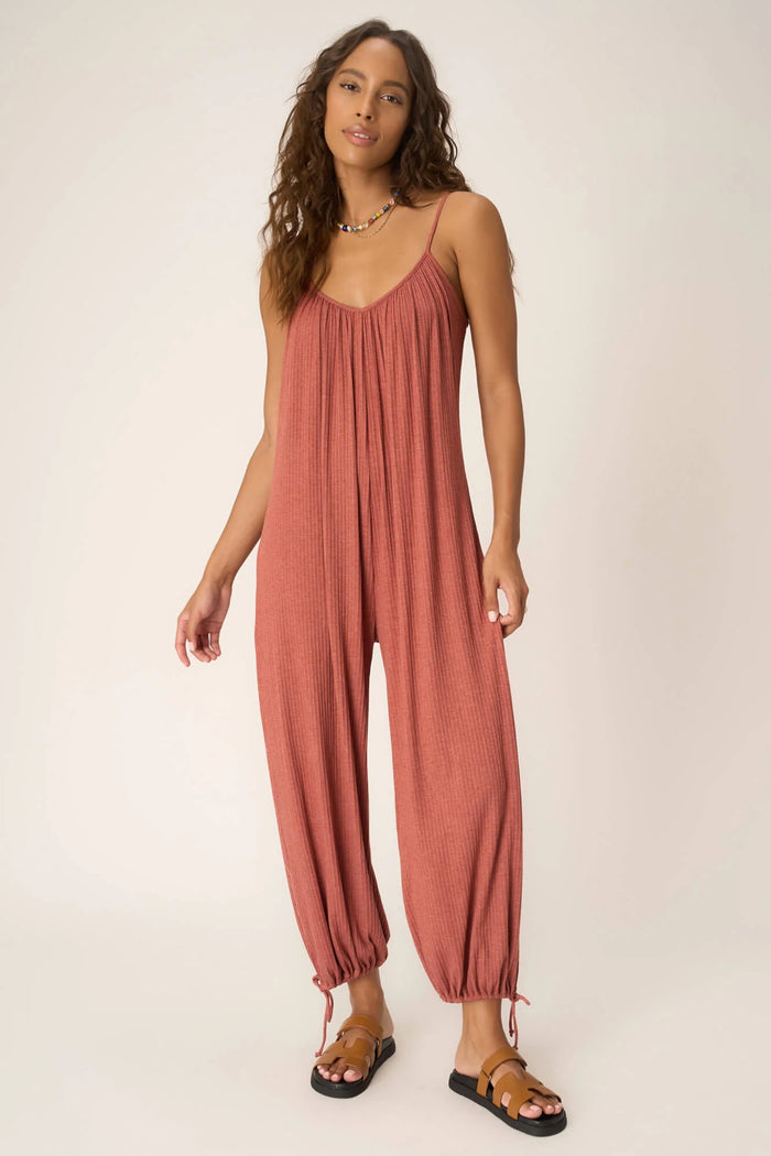 Project Social T Let's Bounce Shirred Strappy Jumpsuit