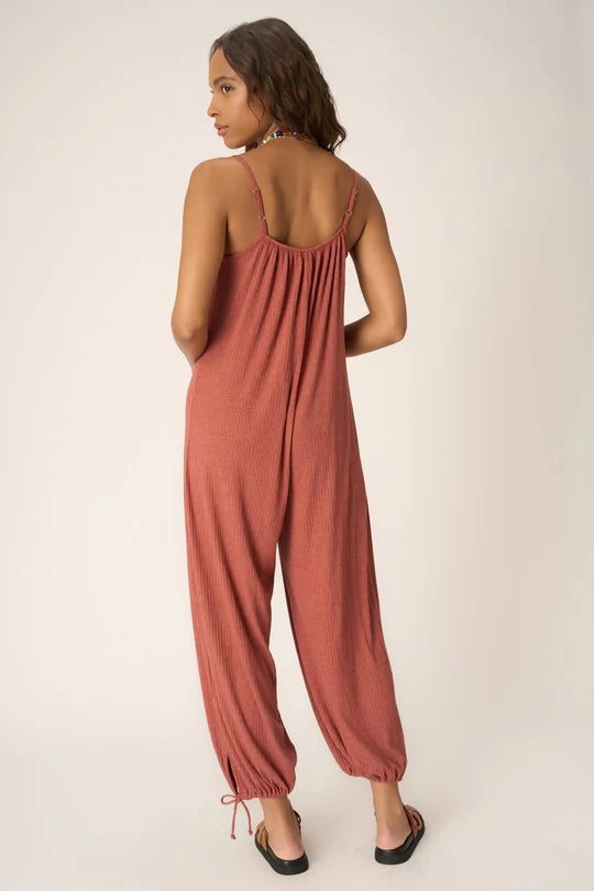 Project Social T Let's Bounce Shirred Strappy Jumpsuit