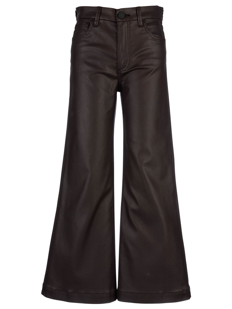 Kut from the Kloth Meg Coated Wide Leg - Chocolate