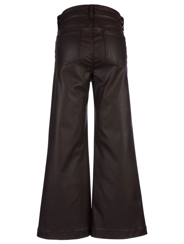 Kut from the Kloth Meg Coated Wide Leg - Chocolate