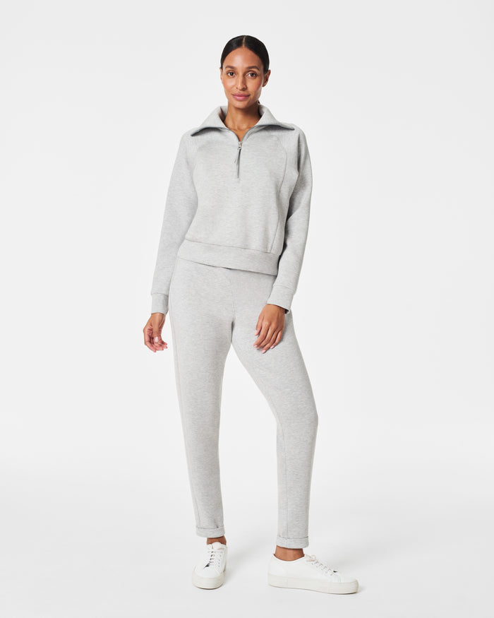 Spanx AirEssentials Half Zip - Light Heather Grey