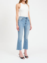 Daze Shy Girl High Rise Crop Flare - Marina Vintage