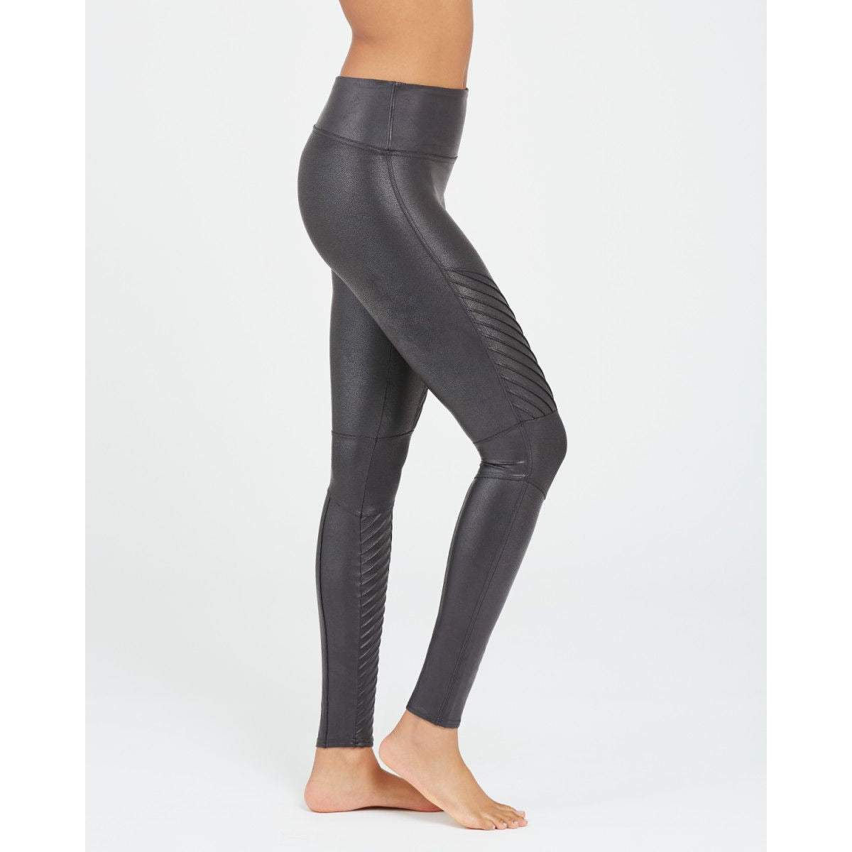 Buy SPANX® Medium Control Faux Leather Moto Shaping Leggings from the Next  UK online shop