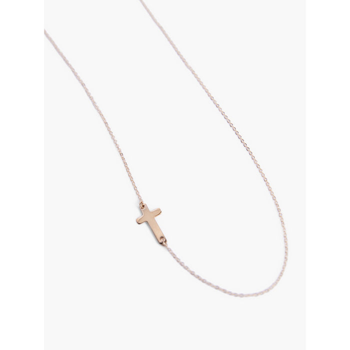 Able Side Cross Necklace